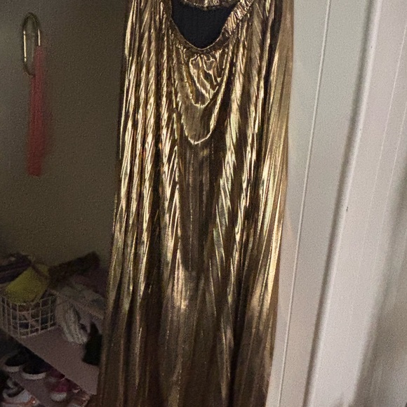 Dressed in LALA Tan Pleated Maxi Skirt Cocktail - Picture 3 of 4